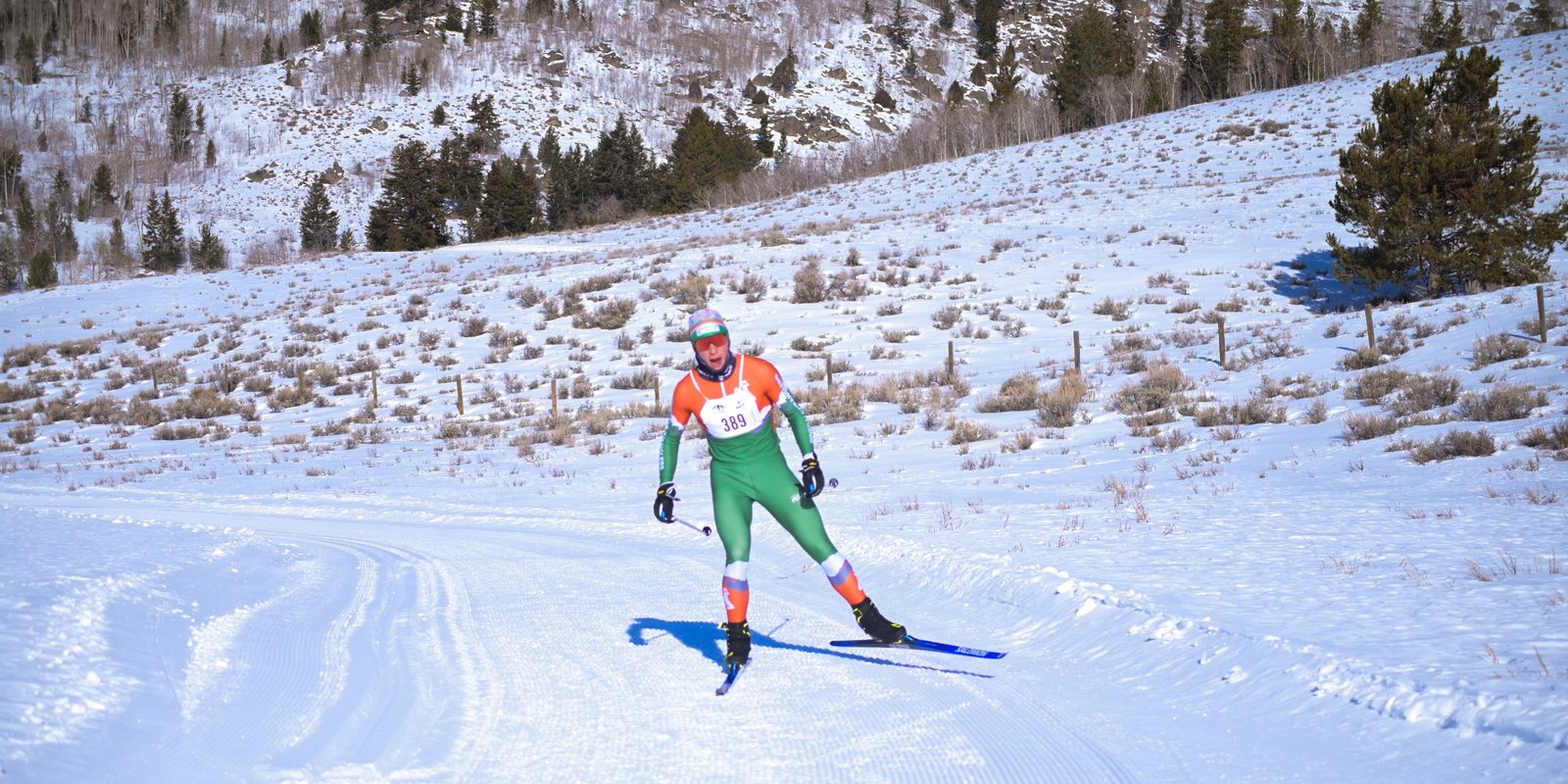Cross country skiing at Pinedale Nordic Trails