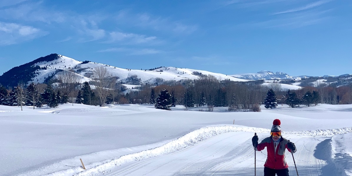 Cross country skiing at Teton Pines Nordic Center