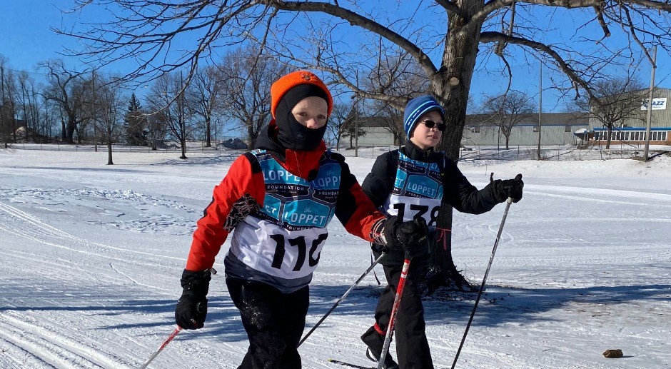 Cross country skiing at Columbia Golf Course