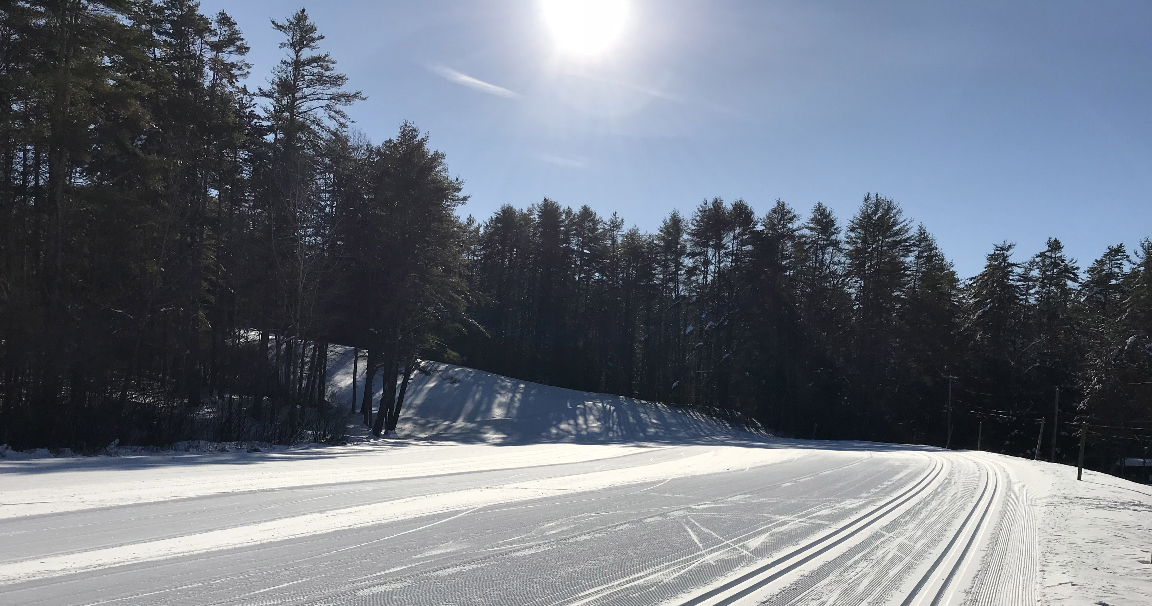 Cross country skiing at Oak Hill Outdoor Center