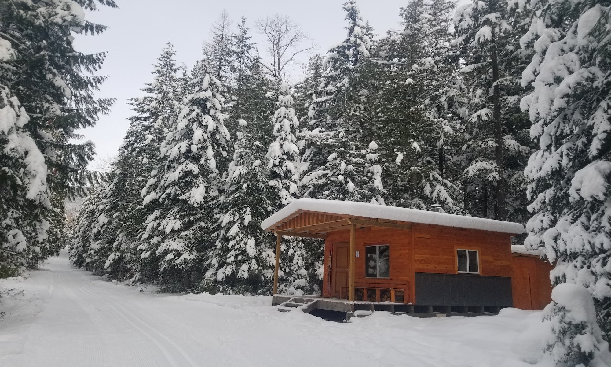 Cross country skiing at Kaslo Nordic Ski Club