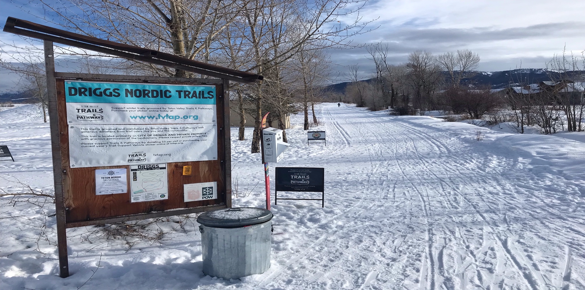 Cross country skiing at Driggs Winter Trails