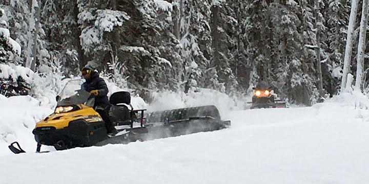 Cross country skiing at Slikok Multi-Use Trails