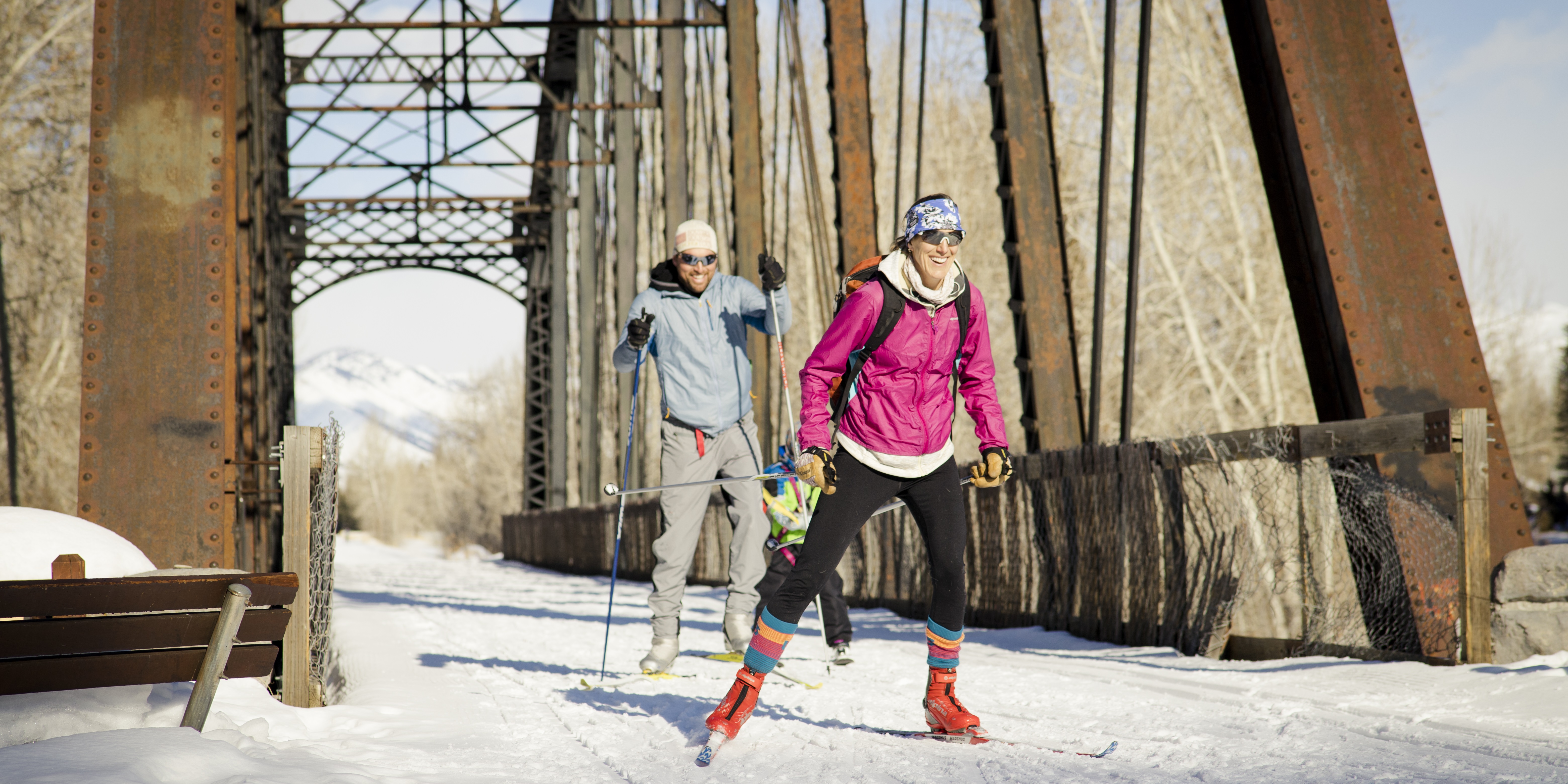 Cross country skiing at Wood River Trail