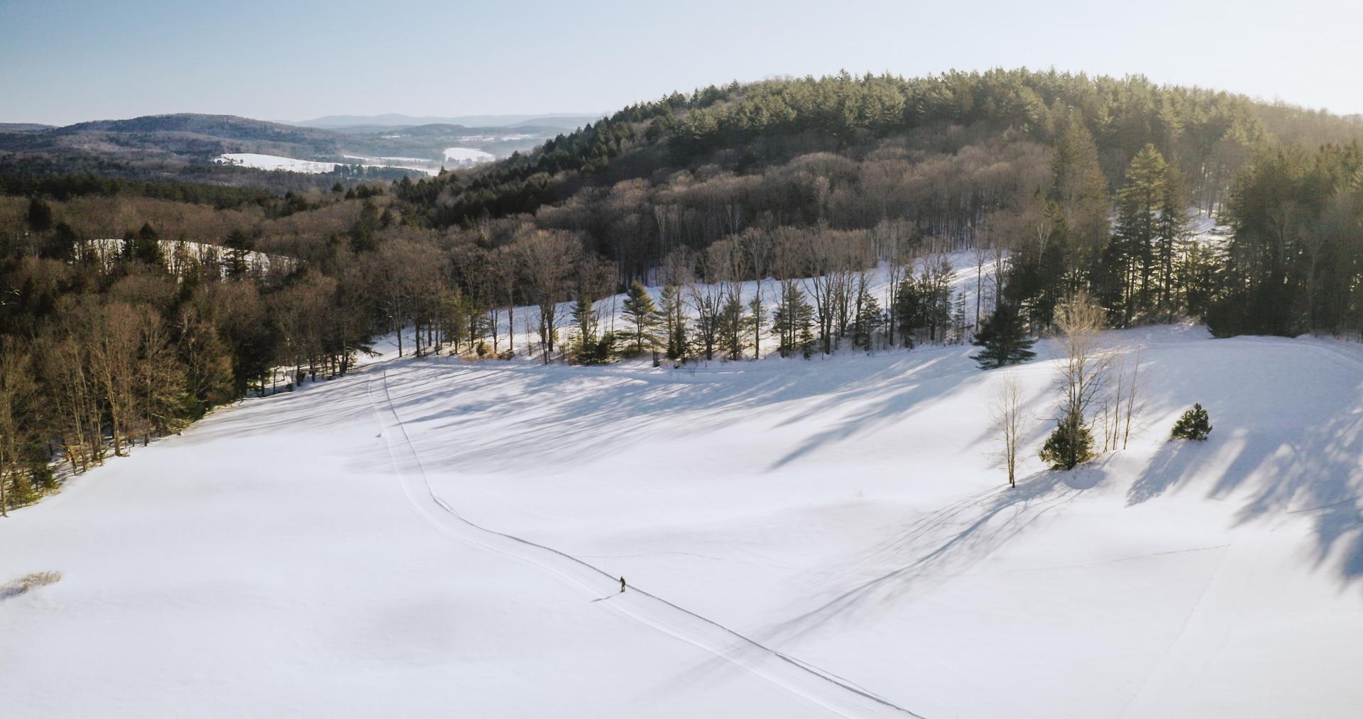 Cross country skiing at Woodstock Nordic Center