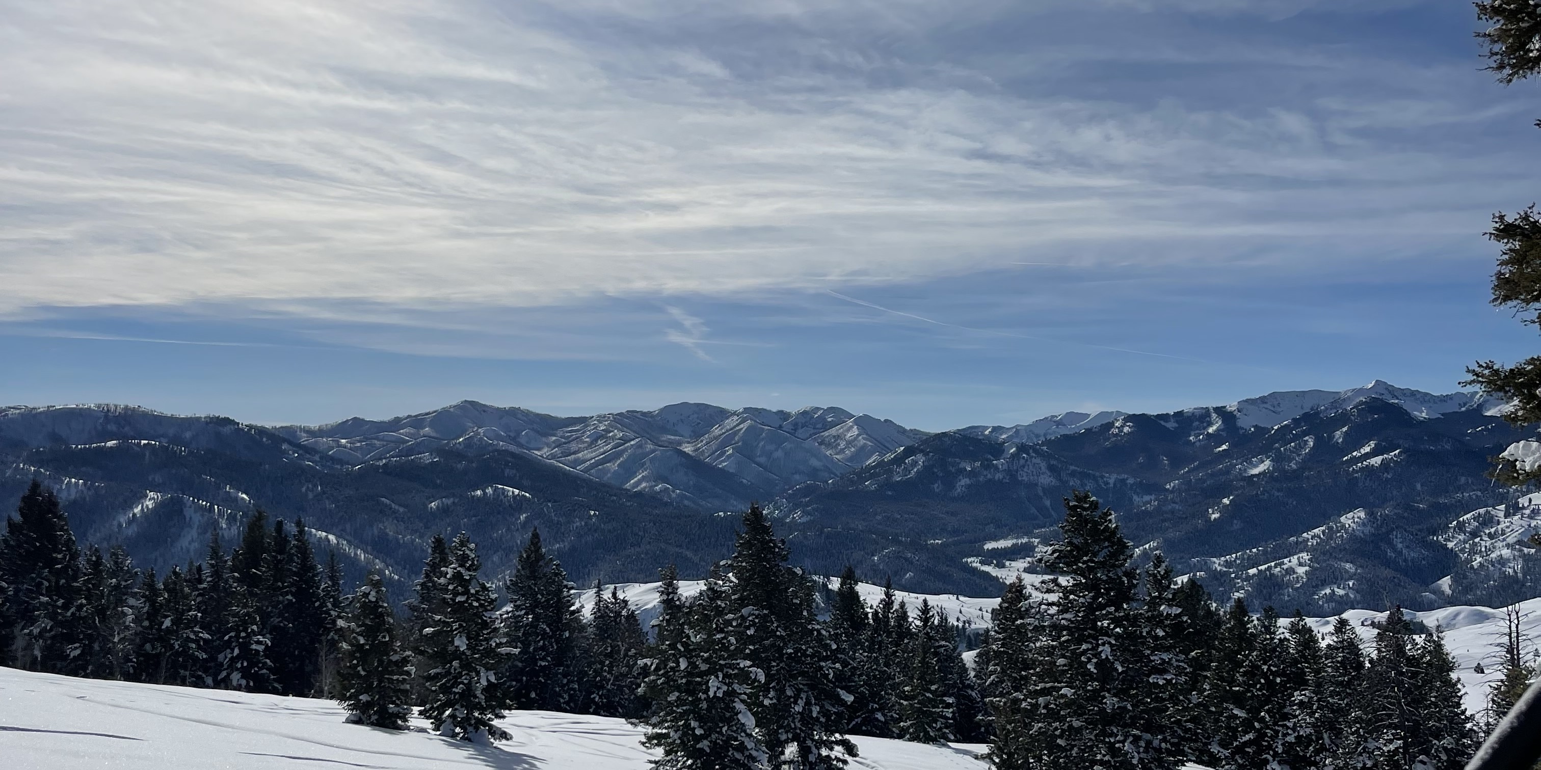 Cross country skiing at Blaine County Snowmobile Trails