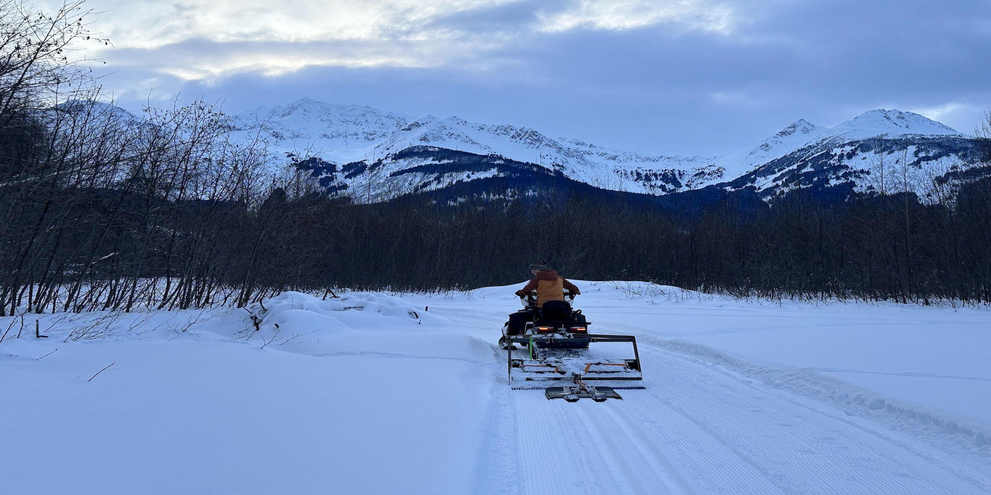 Cross country skiing at Haines Townsite Winter Trails