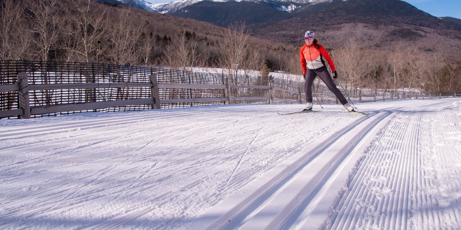 Cross country skiing at Great Glen Trails Outdoor Center