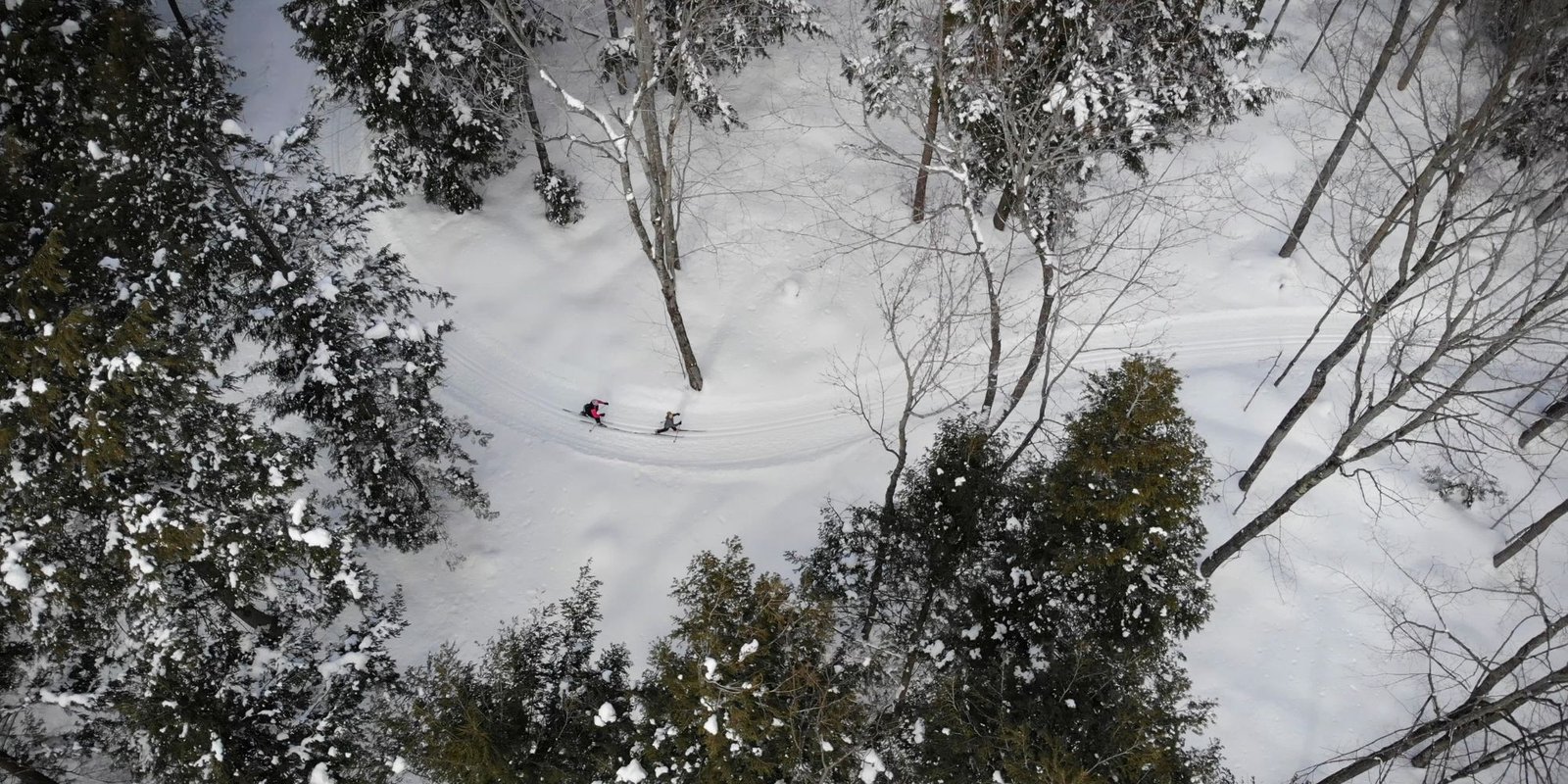 Cross country skiing at Big Bay Pathway
