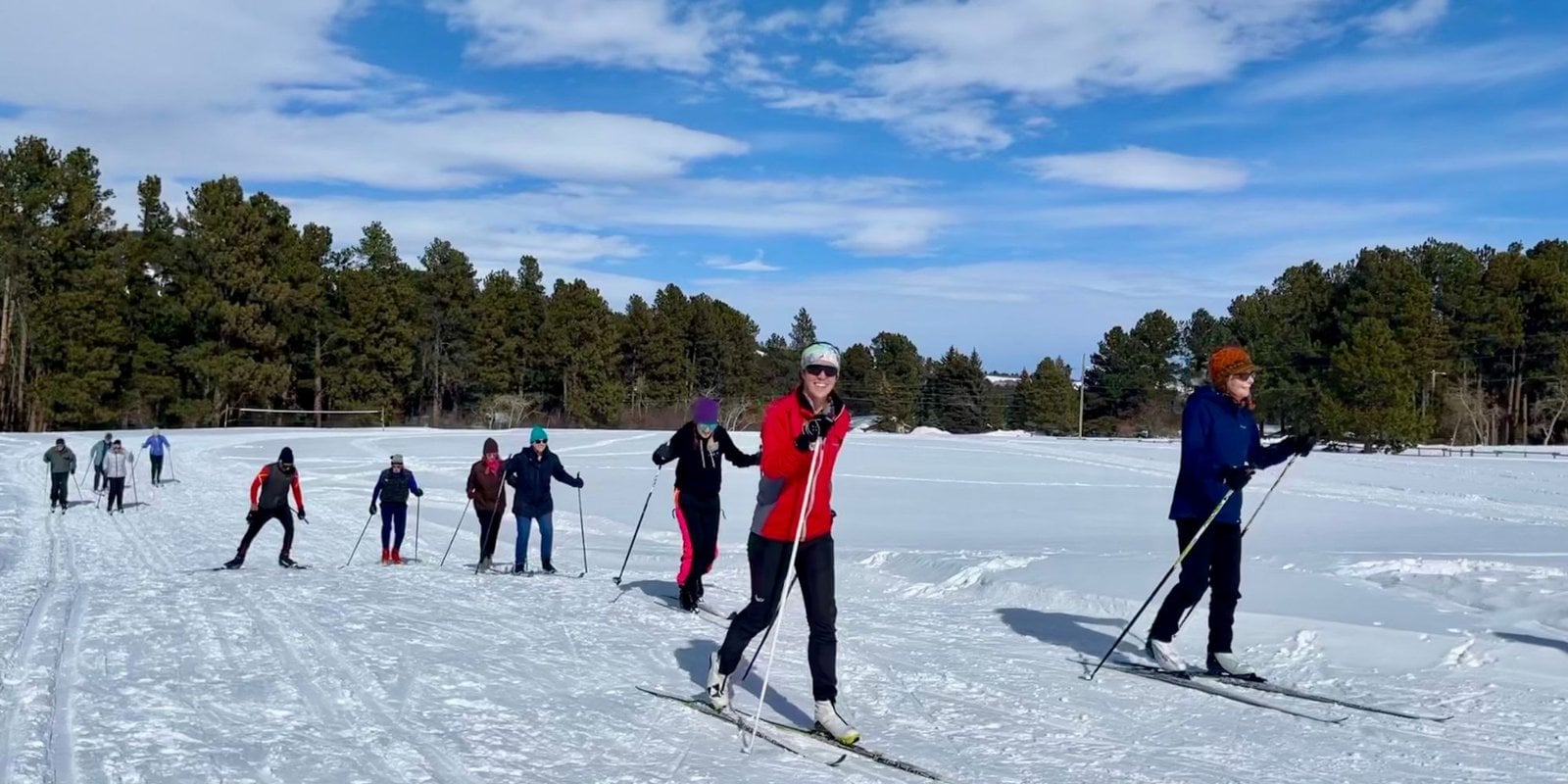 Cross country skiing at Story's Centennial Park