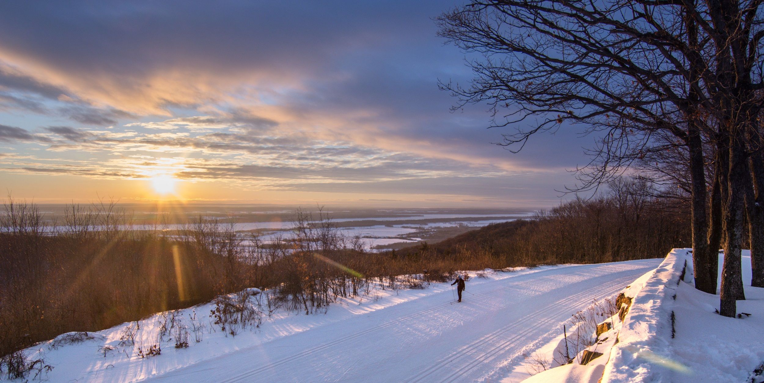 Cross country skiing at NCC Gatineau Park