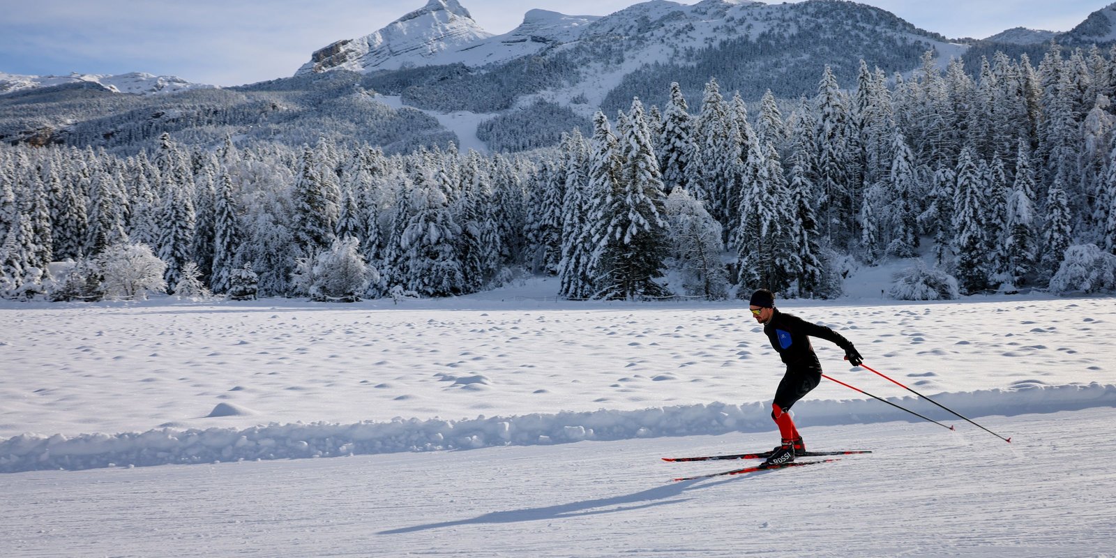Cross country skiing at Site Nordique du Haut Vercors