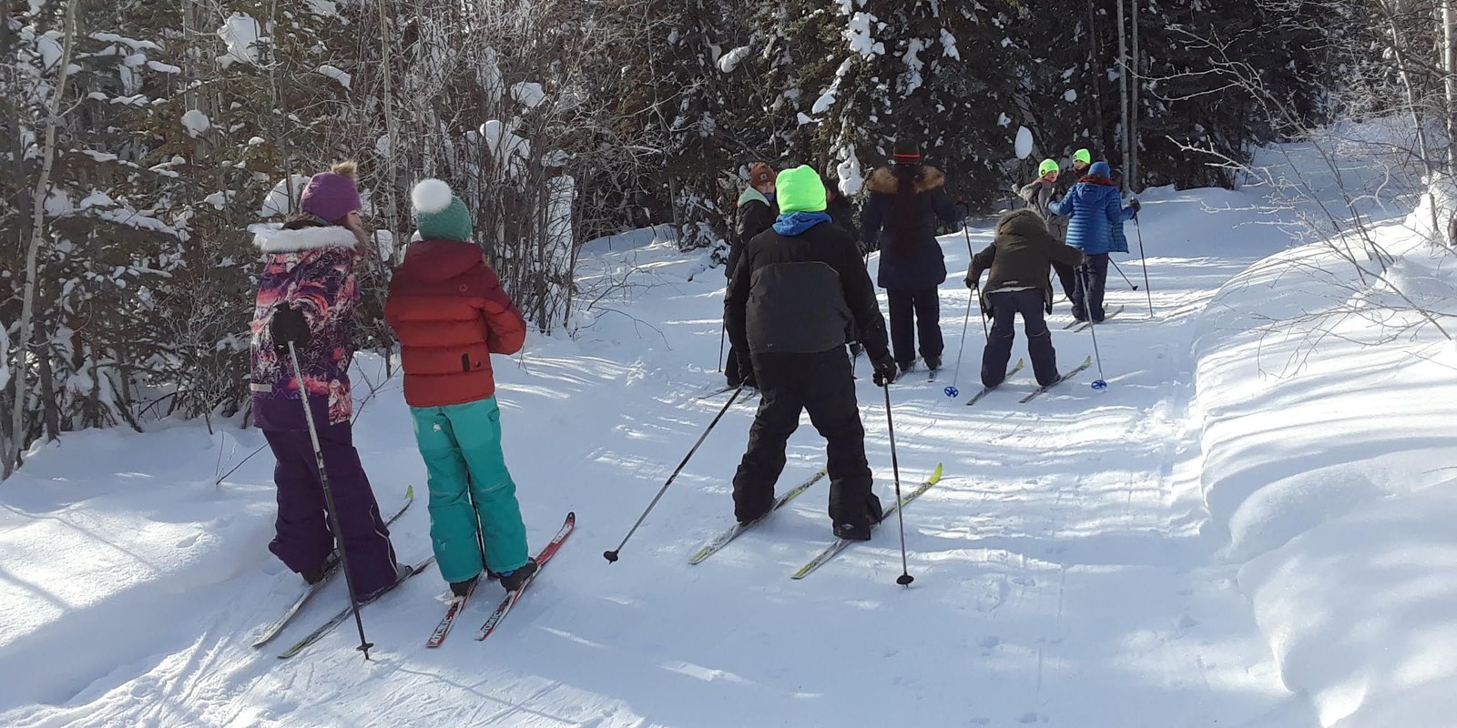 Cross country skiing at Dawson City Winter Trails