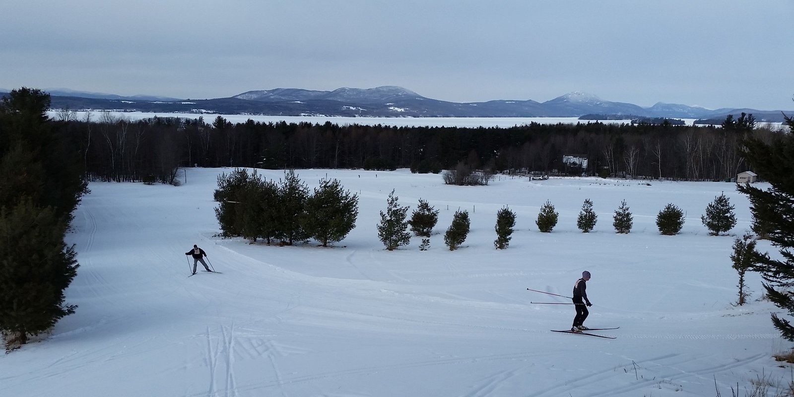 Cross country skiing at Memphremagog Trails