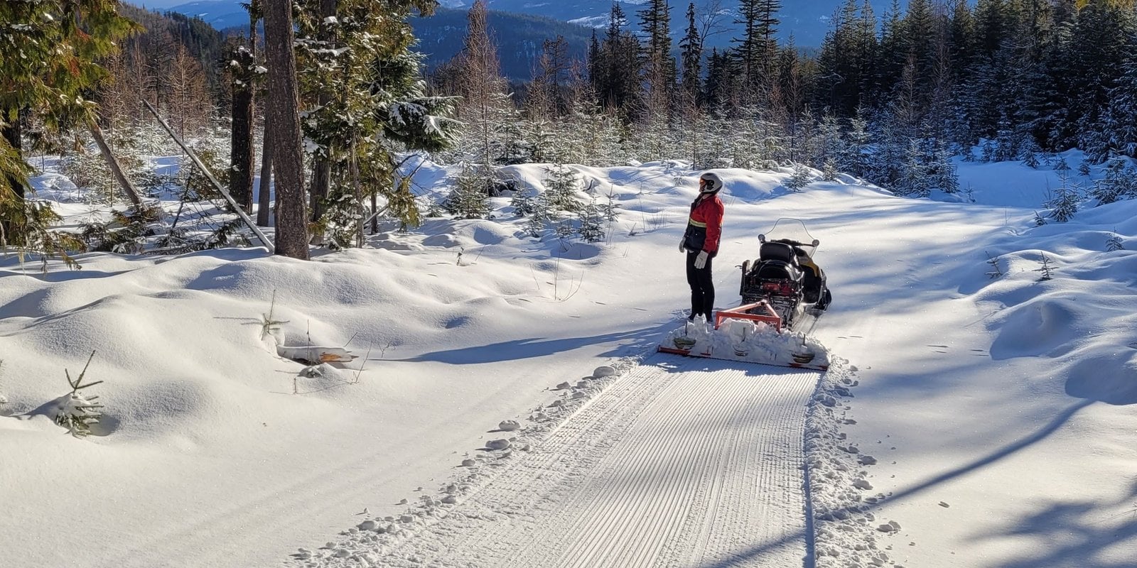 Cross country skiing at Larch Hills Nordic Society