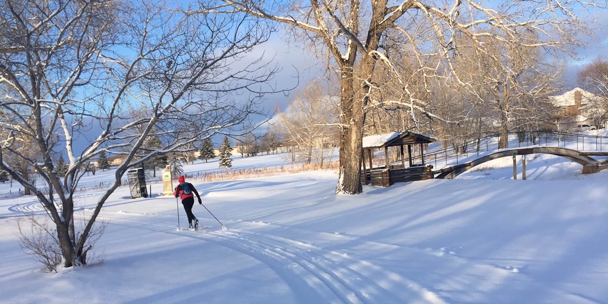 Cross country skiing at St. Paul Golf Course   