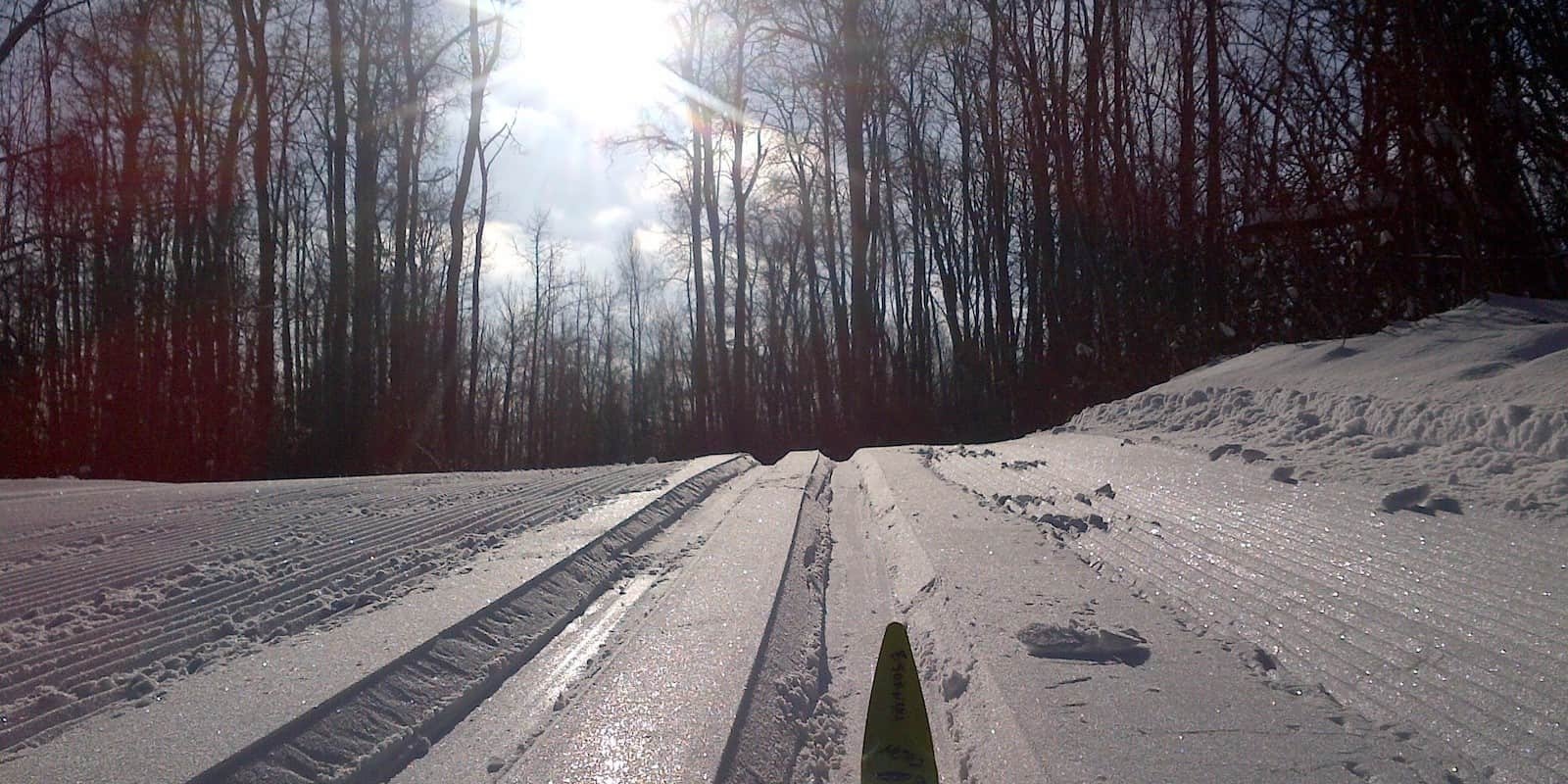 Cross country skiing at Strathcona Wilderness Centre