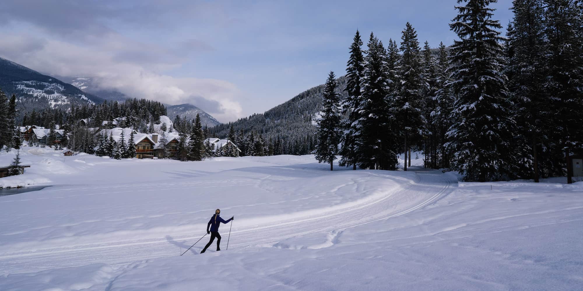 Cross country skiing at Panorama Mountain Resort