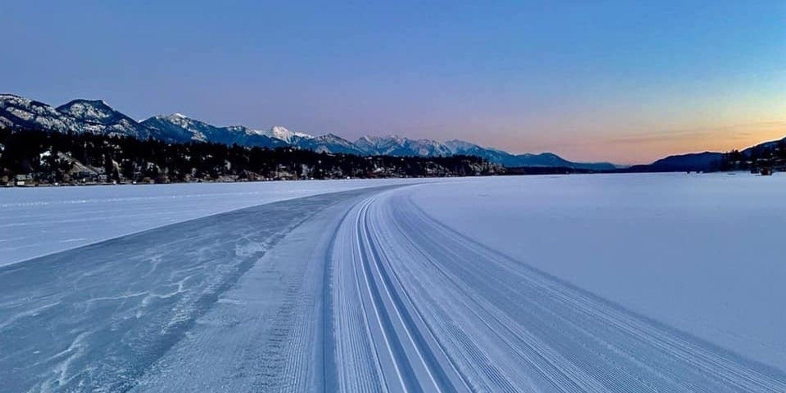 Cross country skiing at Toby Creek Nordic Lake Windermere