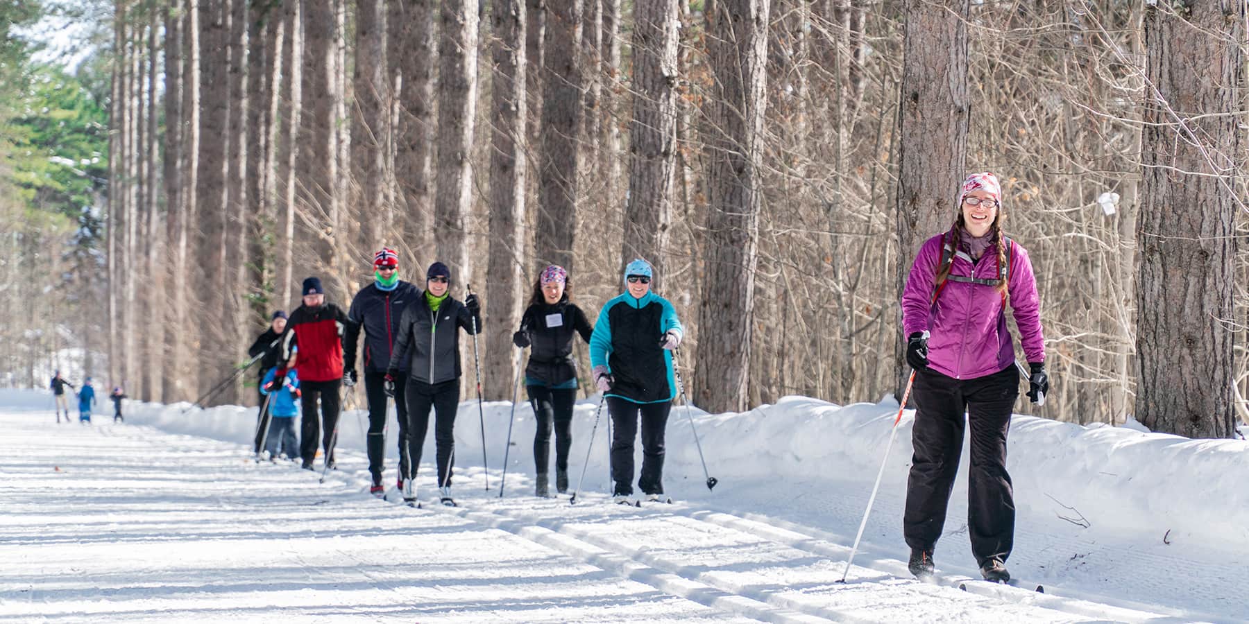 Cross country skiing at Hiawatha Highlands/Soo Finnish Nordic Ski Club