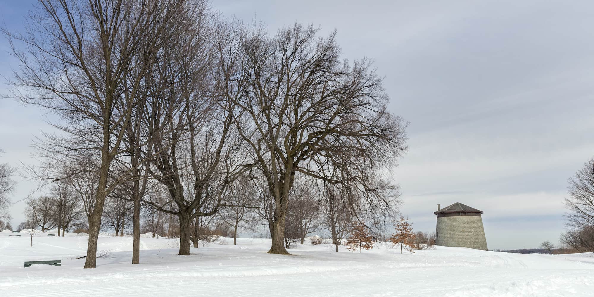 Cross country skiing at Plains of Abraham