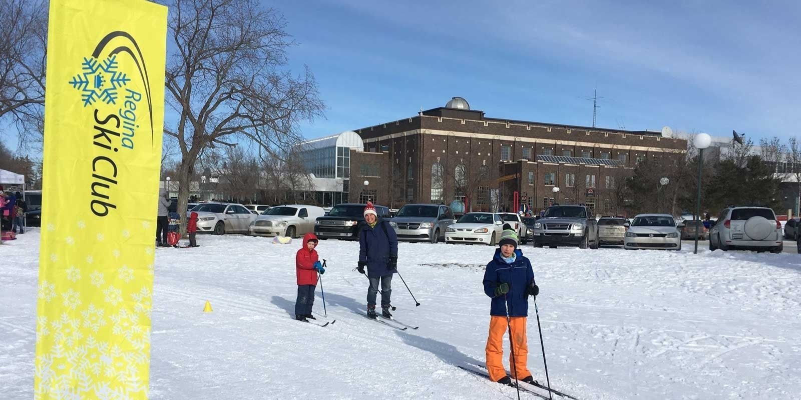 Cross country skiing at Regina Ski Club Science Centre