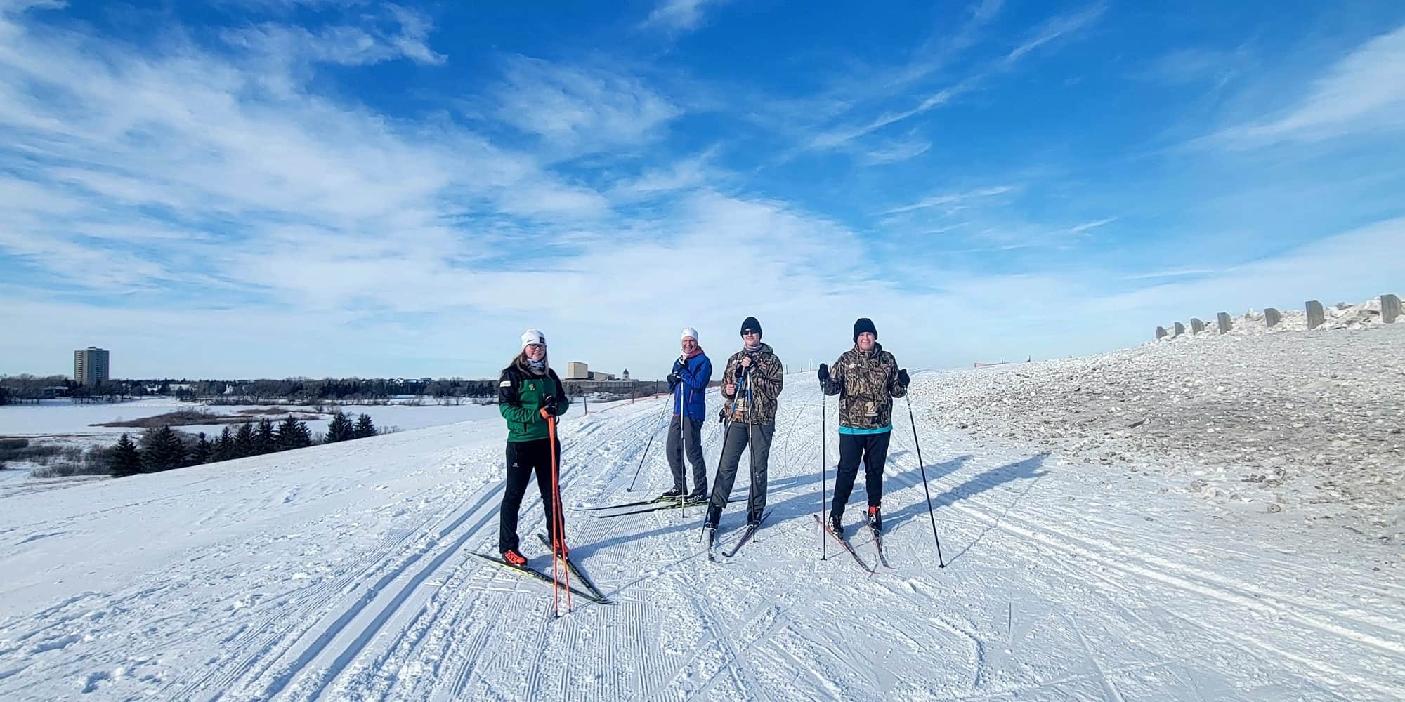 Cross country skiing at Regina Ski Club Foothills