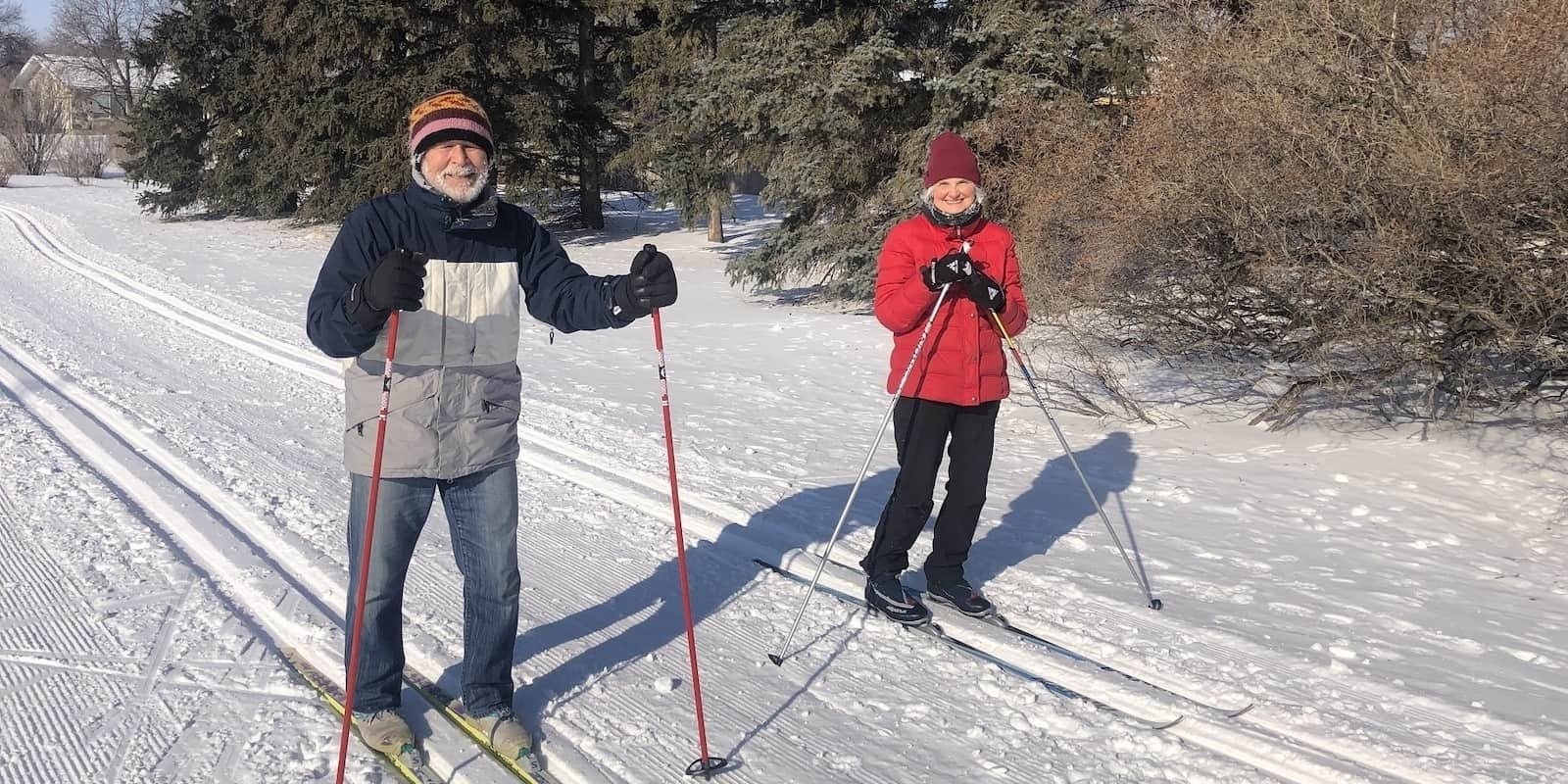 Cross country skiing at Regina Ski Club Kinsmen Park