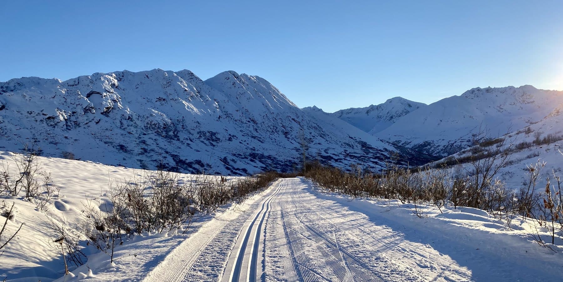 Cross country skiing at Mat-Su: Archangel Road