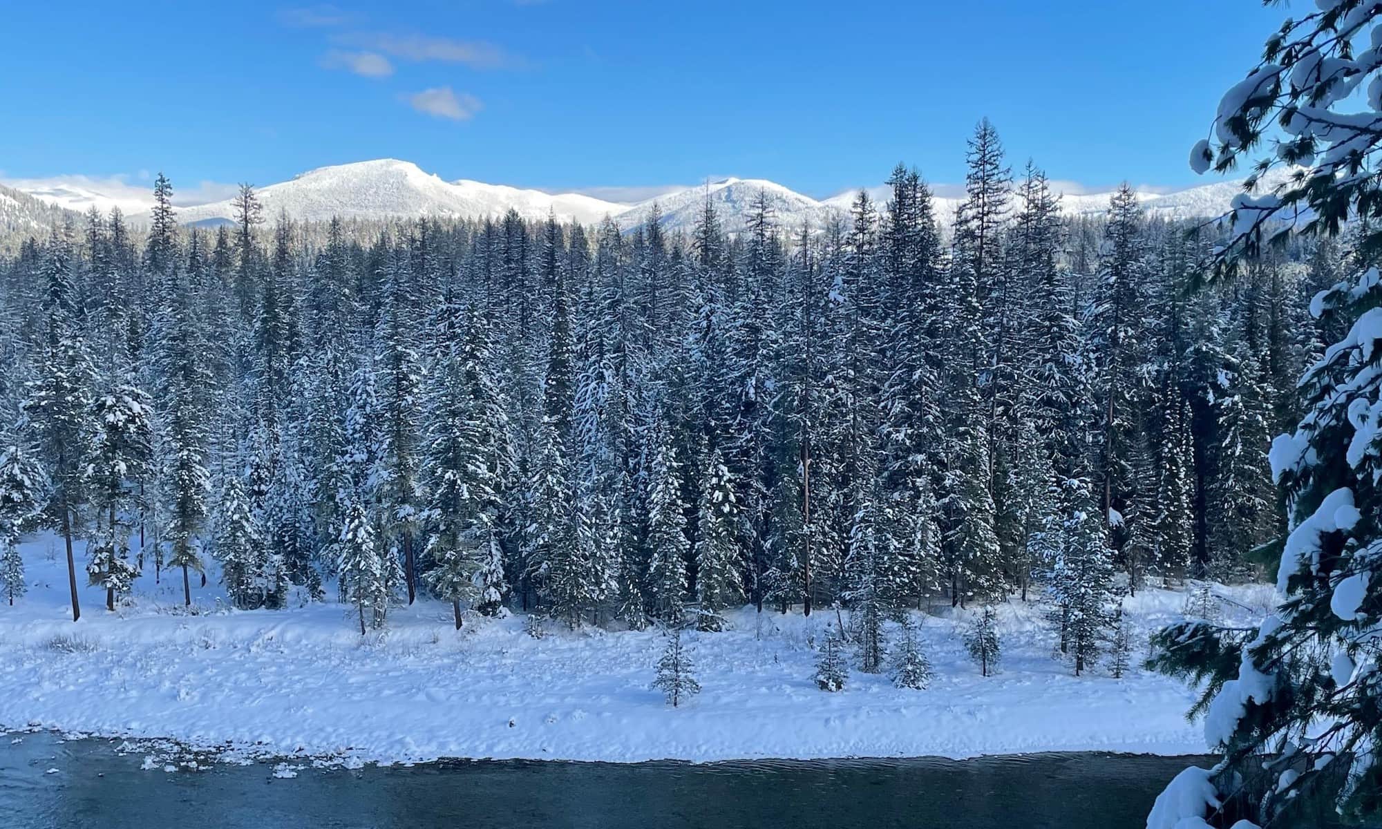 Cross country skiing at Priest Lake Nordic Chipmunk Rapids