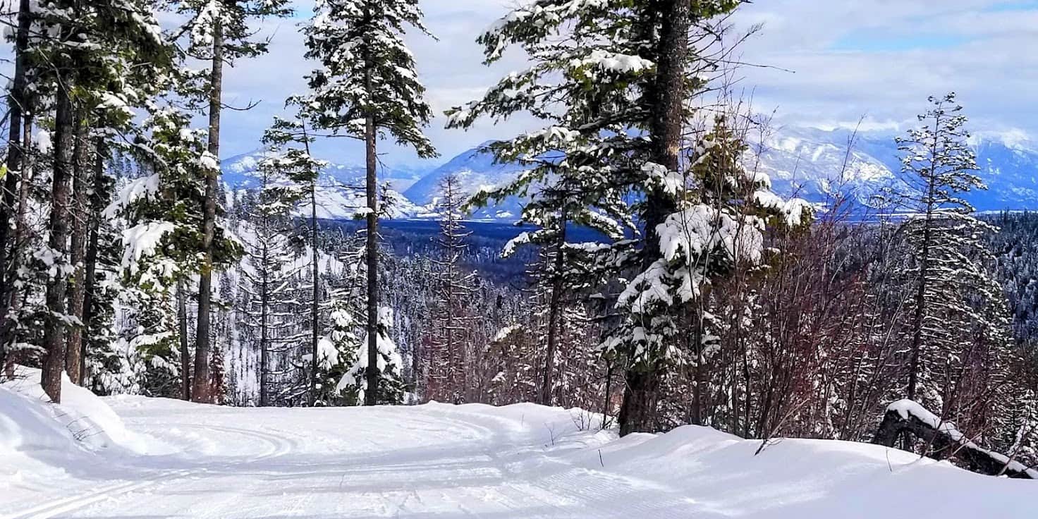 Cross country skiing at Big Mountain Nordic Trails