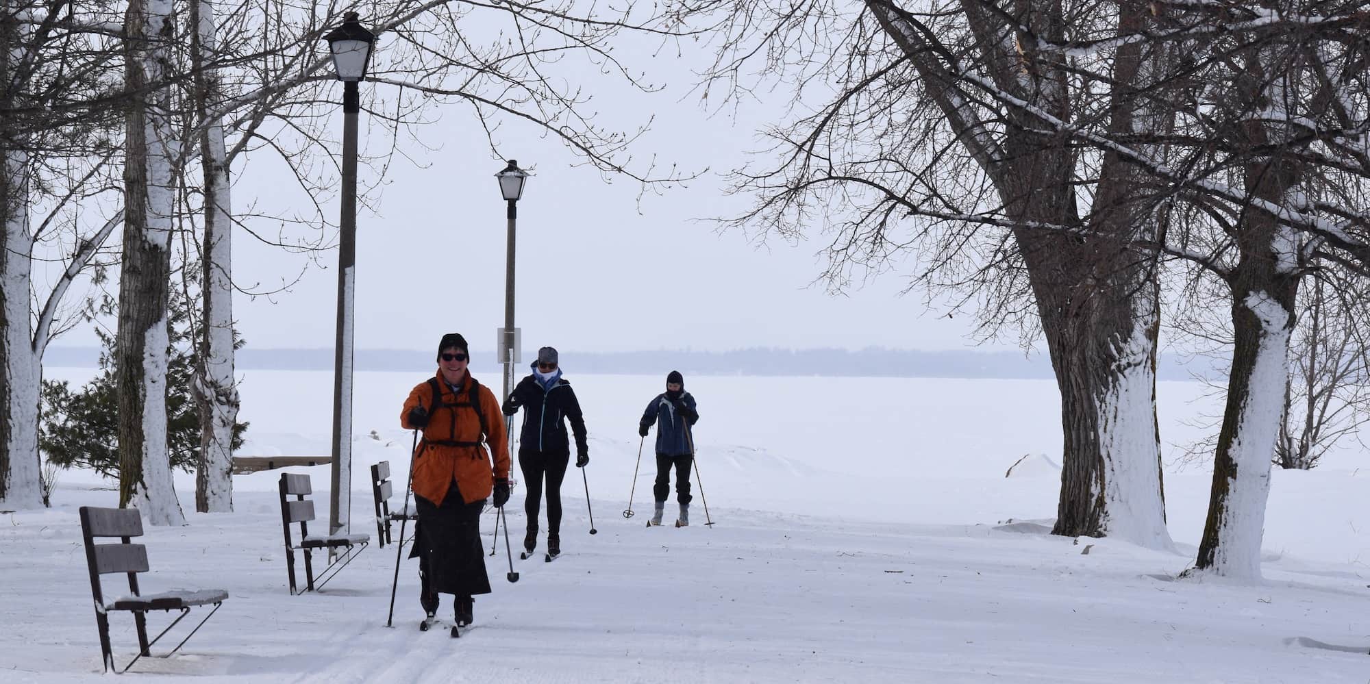 Cross country skiing at Britannia Winter Trail