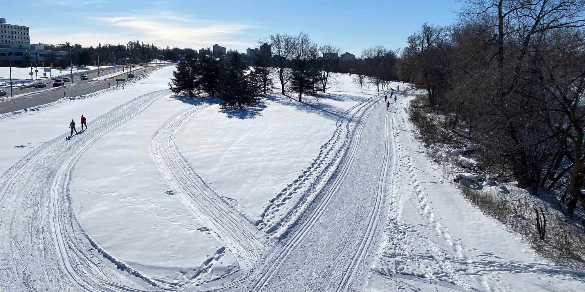 Cross country skiing at Rideau Winter Trail
