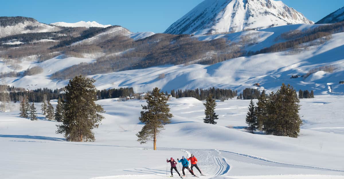 Cross country skiing at Crested Butte Nordic